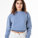 1804GD – Long Sleeve Garment Dye Cropped Mockneck